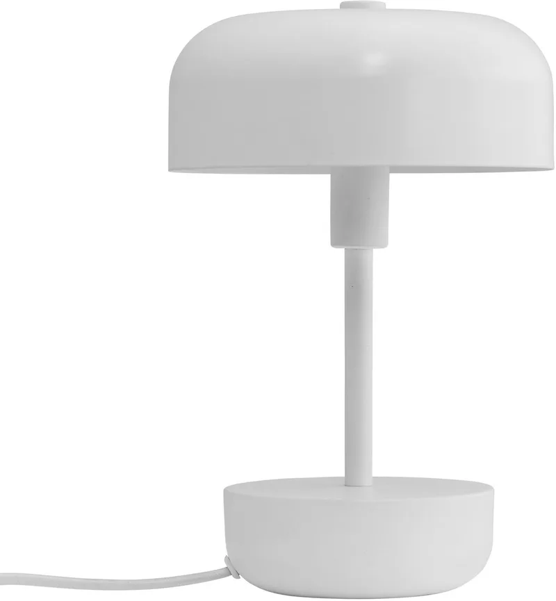 Tafellamp wit metaal H25,7 cm D17 cm Haipot van Dyberg Larsen in White – productfoto