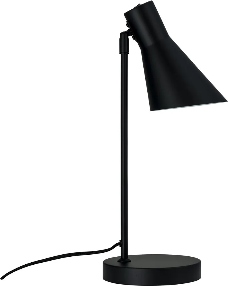 Tafellamp zwart metaal H44,5 cm D16 cm DL12 von Dyberg Larsen in Black – Produktfoto