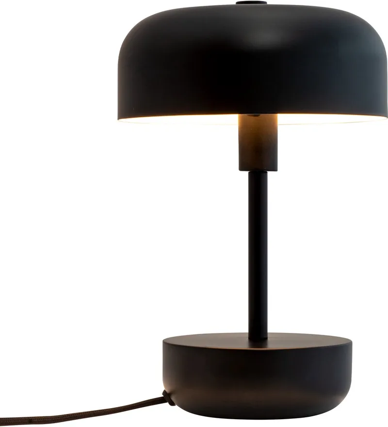 Tafellamp zwarte metaal H25,7 cm D17 cm Haipot von Dyberg Larsen in Black – Produktfoto