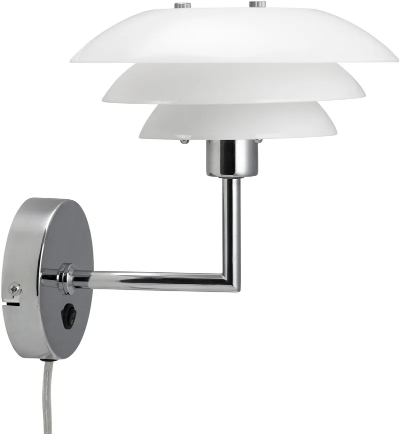 Wandlamp Dl20 20 Cm G9 Staal/glas 28w van Dyberg Larsen in Wit – productfoto