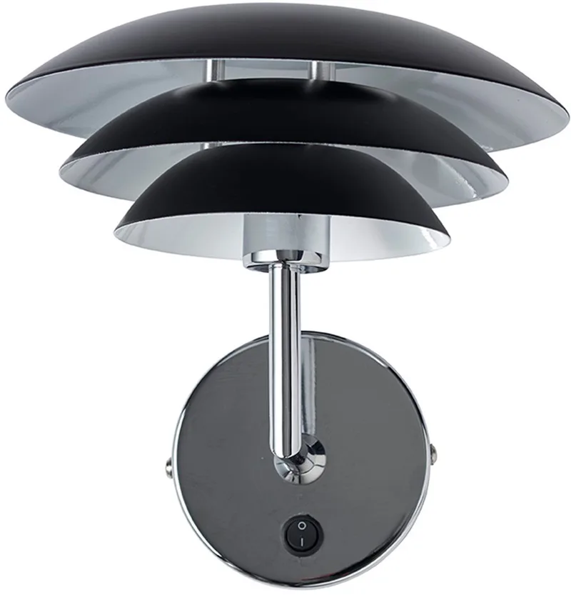 Wandlamp Dl20 33w G9 20 Cm Staal Matwit van Dyberg Larsen in Matzwart – productfoto