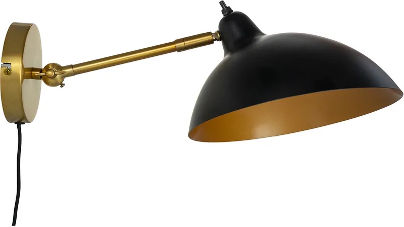 Wandlamp Futura 26 Cm E14 Staal 25w by Dyberg Larsen in Zwart – product photo