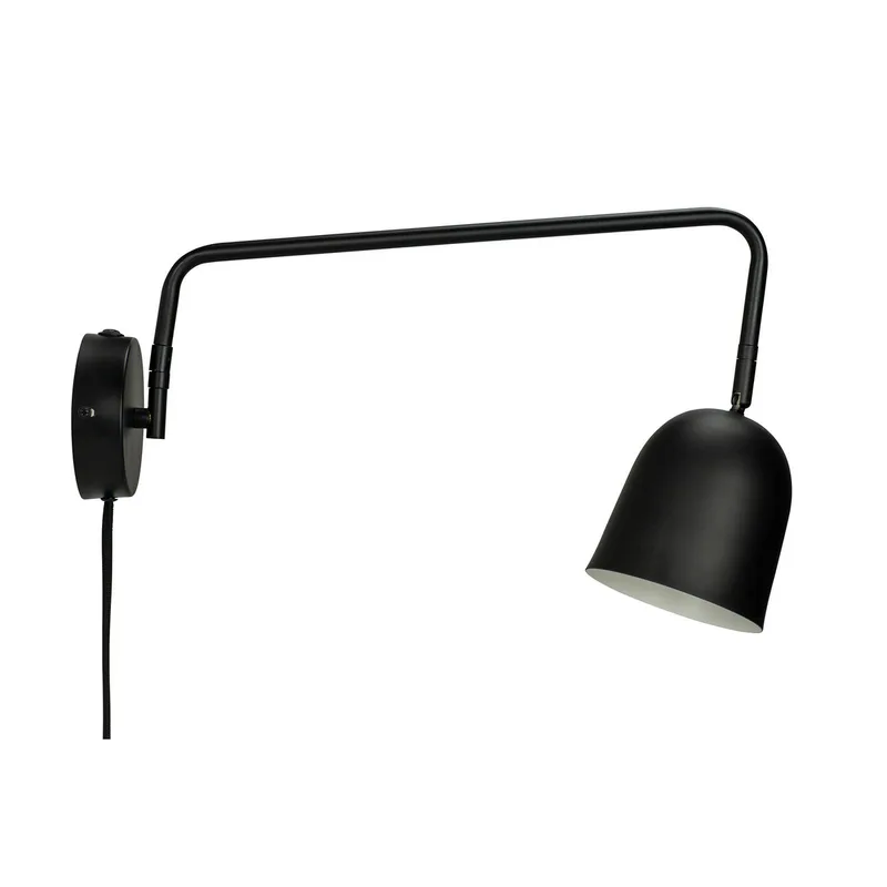 wandlamp Manchester, uitsteek 45 cm van Dyberg Larsen in Zwart – productfoto