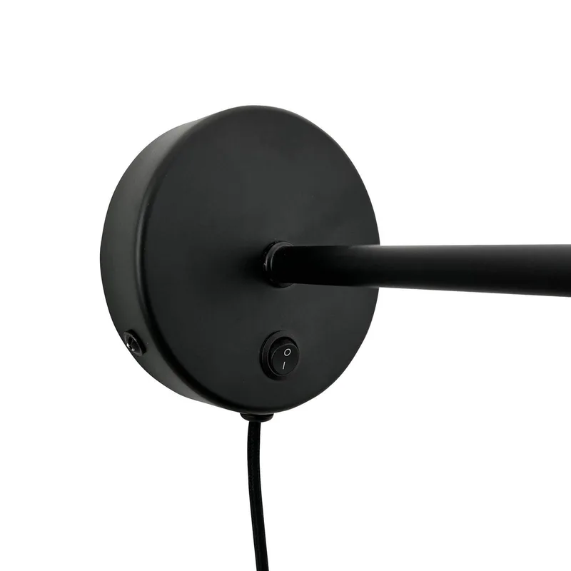wandlamp Stoke, Ø 20 cm, metaal van Dyberg Larsen in Zwart – productfoto