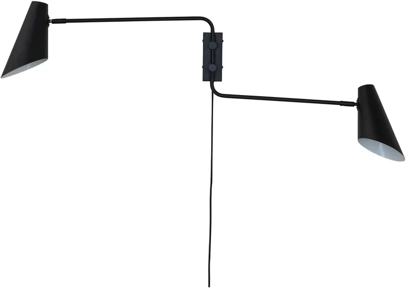 Wandlamp zwart metaal H46 cm D14,6 cm Cale van Dyberg Larsen in Black – productfoto