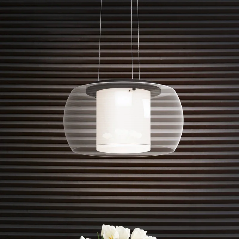 Briaglia-C LED hanglamp van EGLO connect in Helder, Wit, Zwart – productfoto
