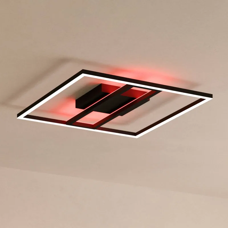 Calagrano-Z plafondlamp 45cm x 45cm von EGLO connect in Schwarz, Weiß – Produktfoto