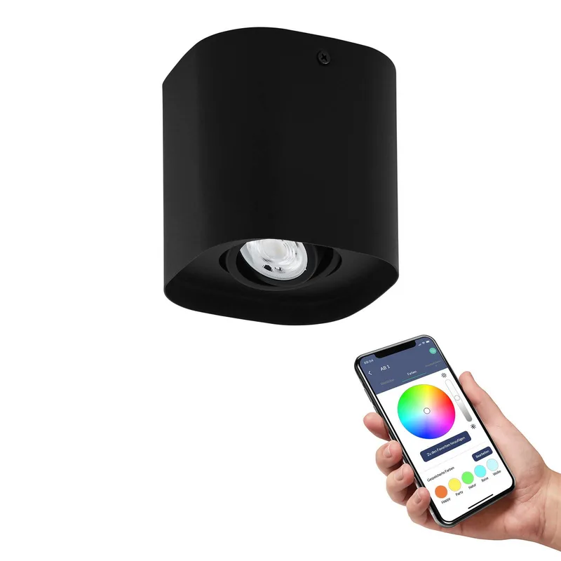 Caminales-Z LED downlight, 1-lamp by EGLO connect in Black – product photo 2 of 3