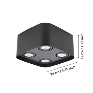 Caminales-Z LED downlight 4-lamps by EGLO connect in Black – product photo 2 of 2