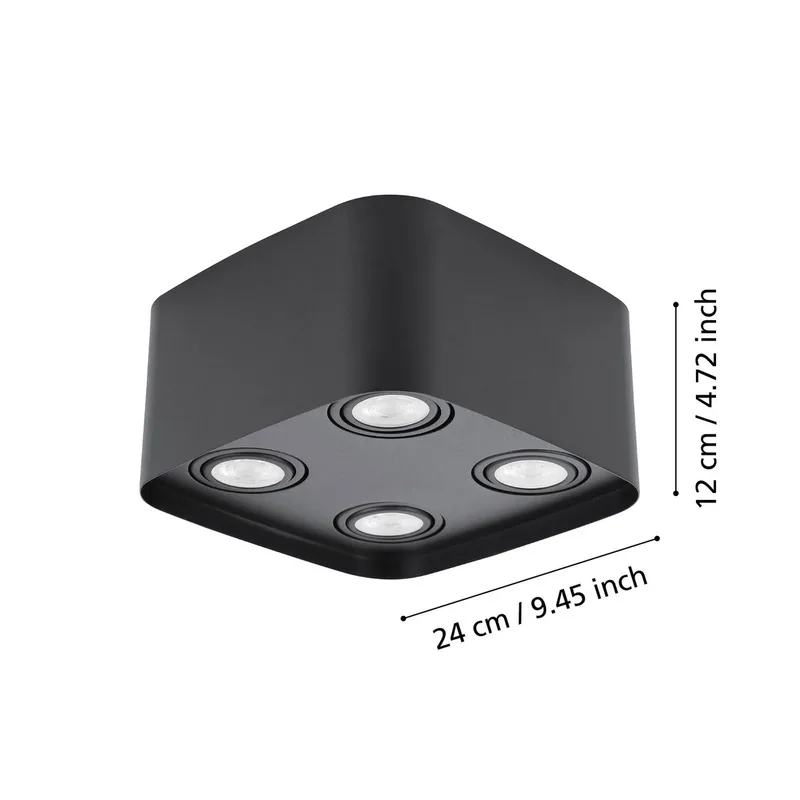 Caminales-Z LED downlight 4-lamps by EGLO connect in Black – product photo 2 of 2