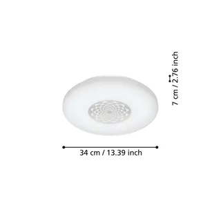 Capasso-Z LED plafondlamp CCT van EGLO connect in Wit – productfoto 1 van 3