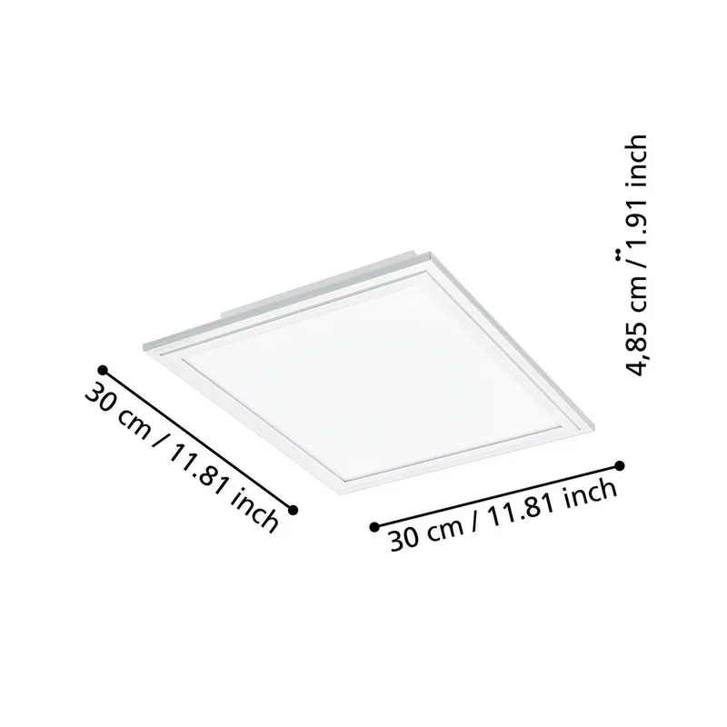 CCT plafondlamp 30x30cm wit by EGLO connect in White, Opaal – product photo 4 of 5