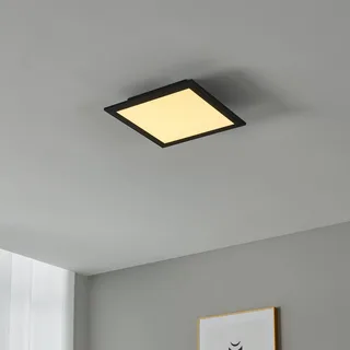 CCT plafondlamp 30x30cm zwart de EGLO connect en Noir, Opaal – photo du produit 2 sur 4