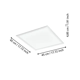 CCT plafondlamp 45x45cm wit by EGLO connect in White, Opaal – product photo 3 of 5