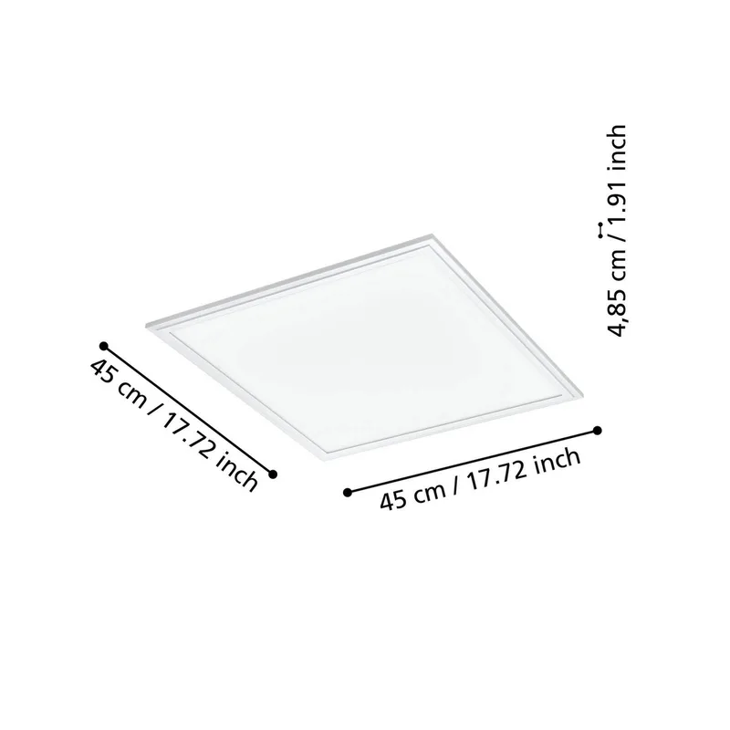 CCT plafondlamp 45x45cm wit by EGLO connect in White, Opaal – product photo 3 of 5