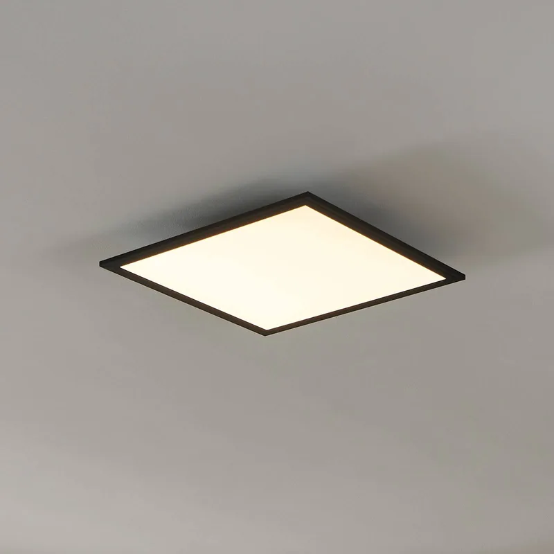 CCT plafondlamp 45x45cm zwart by EGLO connect in Black, Opaal – product photo