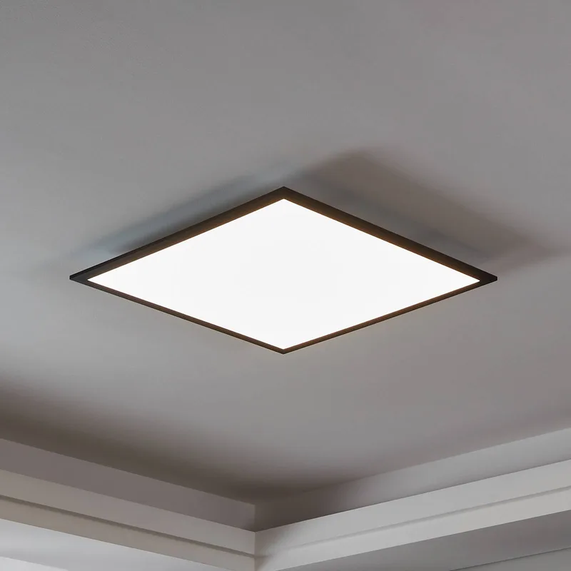 CCT plafondlamp 59,5x59,5cm zwart by EGLO connect in Black, Opaal – product photo