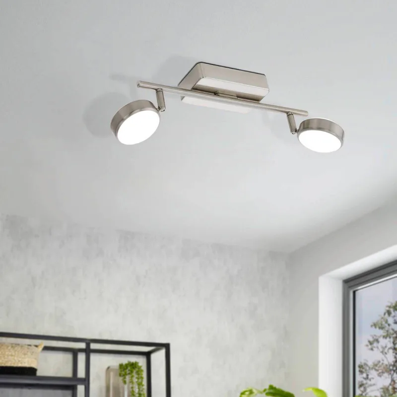 Corropoli-C LED-takspotlight 2 lampor från EGLO connect i Mat nikkel – produktbild 3 av 5