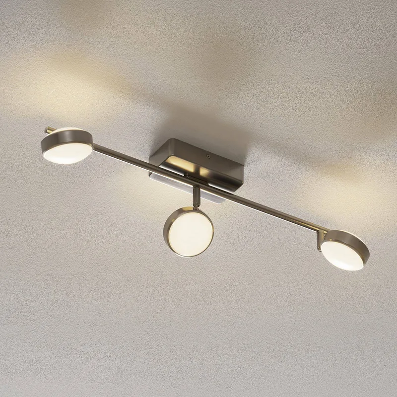 Corropoli-C LED plafondspot, 3-lamps by EGLO connect in Mat nikkel – product photo