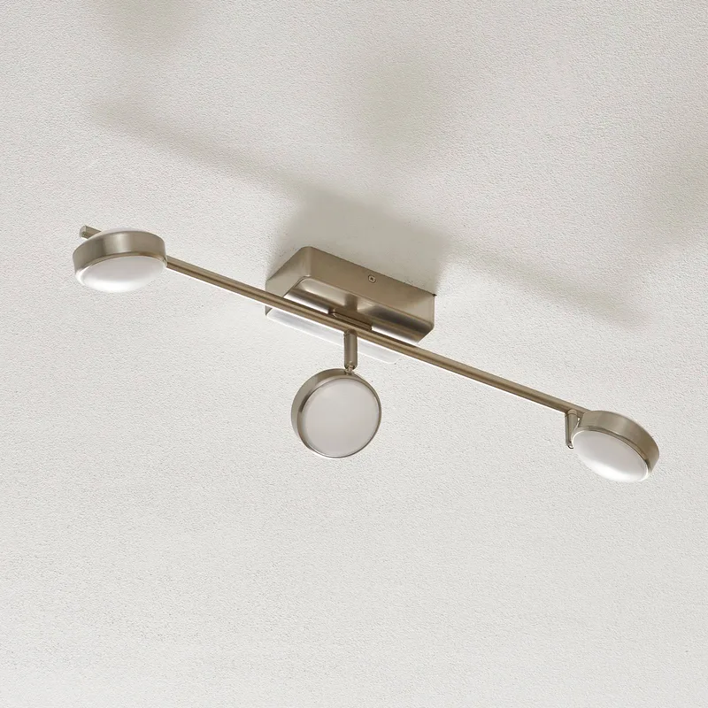 Corropoli-C LED plafondspot, 3-lamps van EGLO connect in Mat nikkel – productfoto 2 van 5