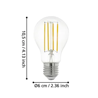 E27 A60 6W 806lm 4.000K, 2-pak by EGLO connect in Duidelijk – product photo 4 of 5