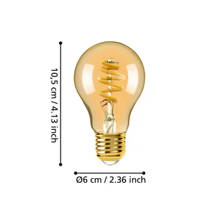E27 A60 lampe 5,5W 400lm 2200-6500K fra EGLO connect i Amber – produktbillede 3 af 5