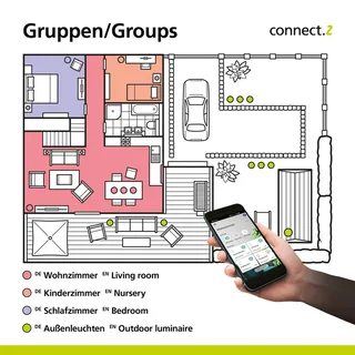 E27 A60 lampe 6W 806lm 2200-6500K fra EGLO connect i Duidelijk – produktbillede 3 af 5