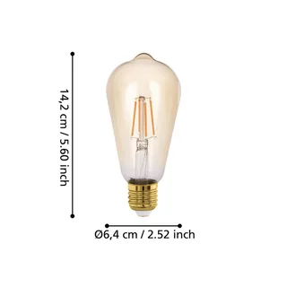 E27 ST64 lampe 5,5W 500 lumen 2200K fra EGLO connect i Amber – produktbillede 2 af 2