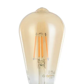 E27 ST64 lampa 5,5W 500lm 2200K 2st från EGLO connect i Amber – produktbild 3 av 5