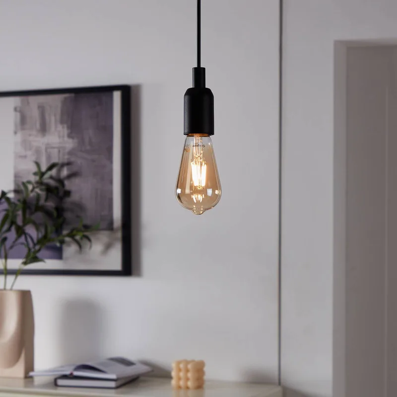 E27 ST64 lampa 5,5W 500lm 2200K 2st från EGLO connect i Amber – produktbild 2 av 5