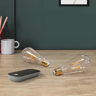 E27 ST64 lampa 5,5W 500lm 2200K 2st från EGLO connect i Amber – produktbild 4 av 5