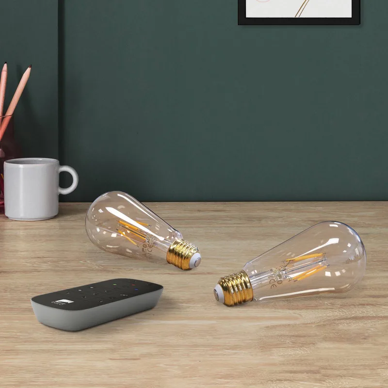 E27 ST64 lampa 5,5W 500lm 2200K 2st från EGLO connect i Amber – produktbild 4 av 5