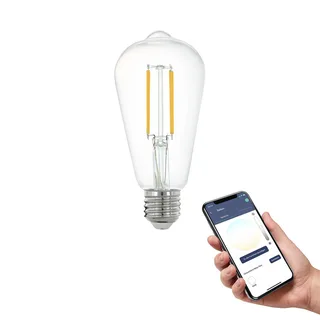 E27 ST64 lamp 6W 806lm 4000K de EGLO connect en Duidelijk – photo du produit 1 sur 5