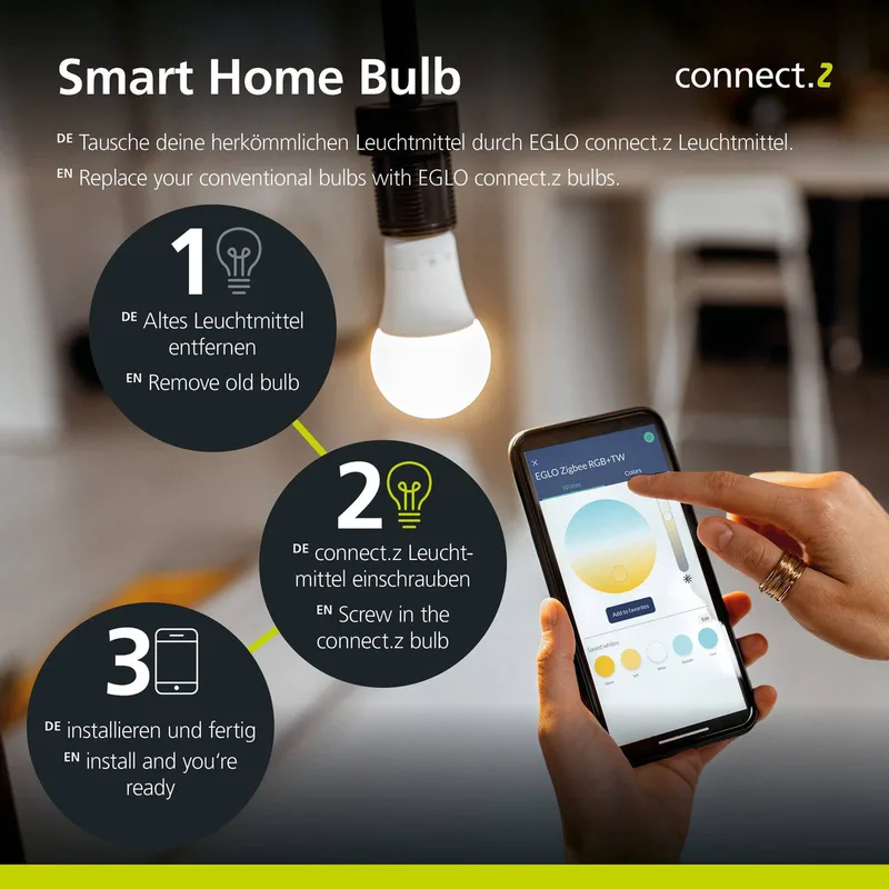 E27 ST64 lamp 6W 806lm 4000K de EGLO connect en Duidelijk – photo du produit 5 sur 5