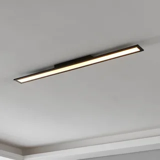 EGLO connect-z LED plafondlamp, 120x10cm, zwart by EGLO connect in Black, Opaal – product photo 1 of 4