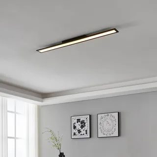EGLO connect-z LED plafondlamp, 120x10cm, zwart by EGLO connect in Black, Opaal – product photo 2 of 4