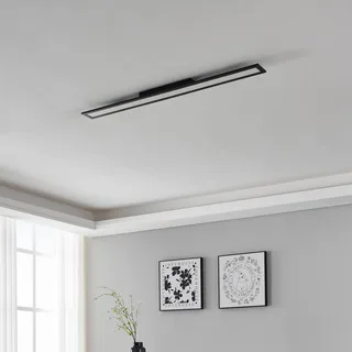 EGLO connect-z LED plafondlamp, 120x10cm, zwart by EGLO connect in Black, Opaal – product photo 3 of 4