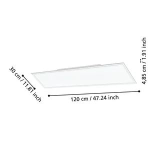 EGLO connect-z LED plafondlamp, 120x30cm, wit fra EGLO connect i Hvid, Opaal – produktbillede 4 af 4