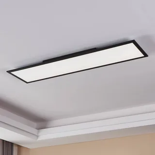 EGLO connect-z LED plafondlamp, 120x30cm, zwart van EGLO connect in Zwart, Opaal – productfoto 1 van 5