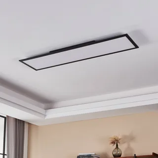 EGLO connect-z LED plafondlamp, 120x30cm, zwart van EGLO connect in Zwart, Opaal – productfoto 3 van 5