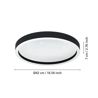EGLO connect-z, RGBW, zwart, Ø42cm by EGLO connect in Black, White – product photo 4 of 5