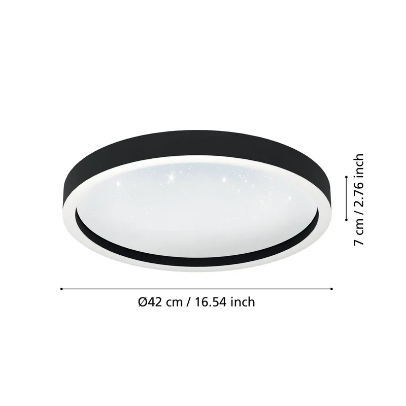 EGLO connect-z, RGBW, zwart, Ø42cm by EGLO connect in Black, White – product photo 4 of 5