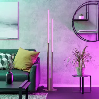 Fraioli-Z LED vloerlamp nikkel mat de EGLO connect en Mat nikkel – photo du produit 2 sur 4