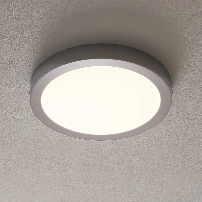 Fueva-C plafondlamp rond 30 cm chroom by EGLO connect in White, Chrome – product photo