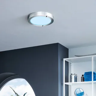 Fueva-C plafondlamp rond 30 cm chroom de EGLO connect en Blanc, Chrome – photo du produit 3 sur 5