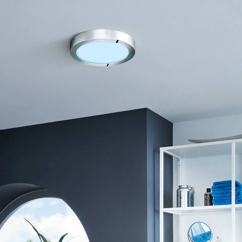 Fueva-C plafondlamp rond 30 cm chroom de EGLO connect en Blanc, Chrome – photo du produit 3 sur 5