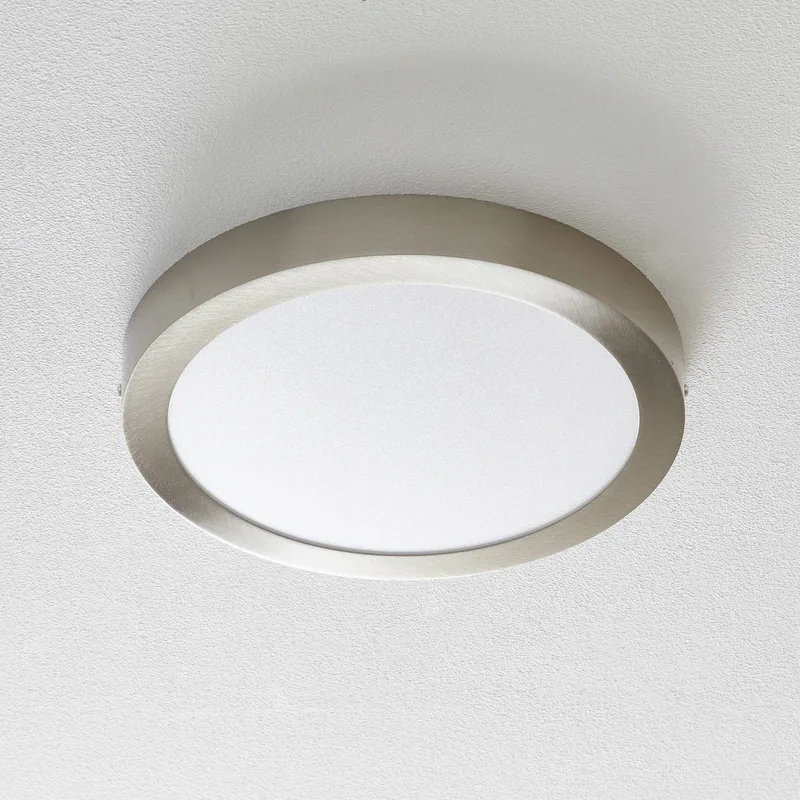 Fueva-C plafondlamp rond 30cm nikkel van EGLO connect in Gesatineerd nikkel – productfoto 2 van 4