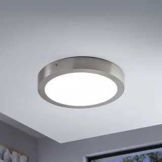 Fueva-C plafondlamp rond 30cm nikkel van EGLO connect in Gesatineerd nikkel – productfoto 1 van 4