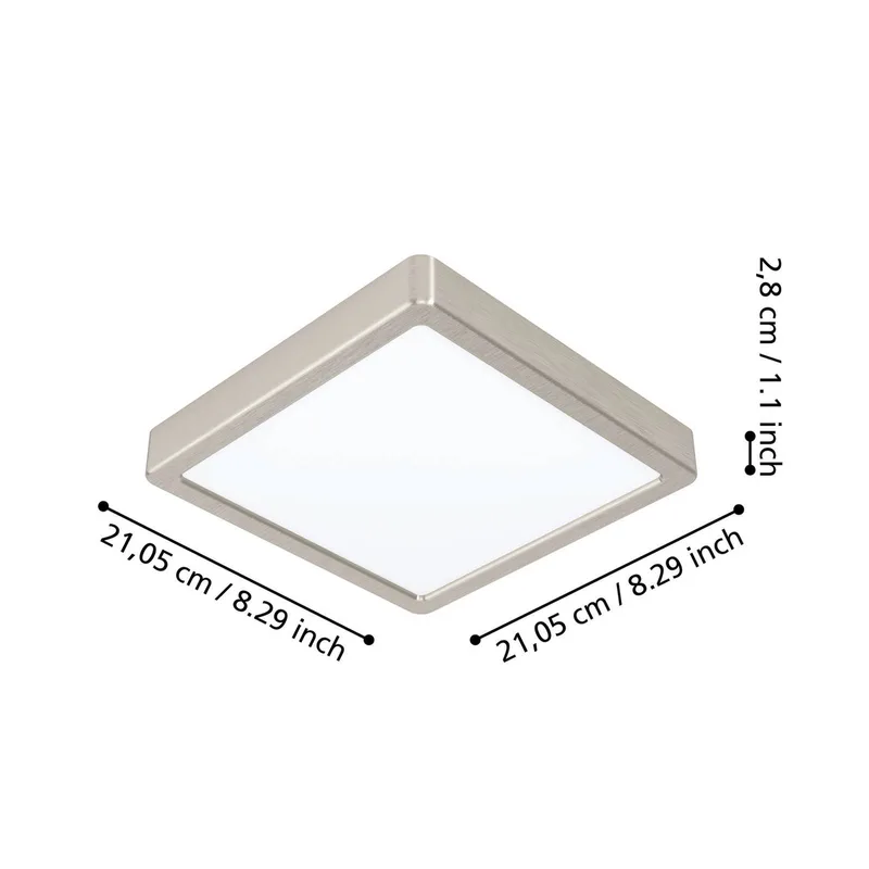Fueva-Z plafondlamp 21x21cm nikkel by EGLO connect in Mat nikkel – product photo 4 of 5