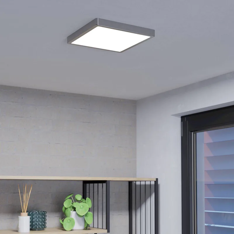 Fueva-Z plafondlamp 28x28cm nikkel by EGLO connect in Mat nikkel – product photo 2 of 5